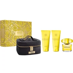 Yellow Diamond zestaw woda toaletowa spray 90ml + balsam do ciała 100ml + żel pod prysznic 100ml + kosmetyczka
