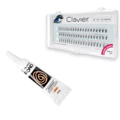 Zestaw Klej do Rzęs + Kępki rzęs Classic Mix, Opakowanie – 8/10/12mm