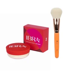 Zestaw Pędzel do pudru F09 + Sypki puder transparentny nr 2