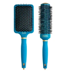 Zestaw prezentowy szczotek do włosów Peacock + Holiday Brush podróżna szczotka złota