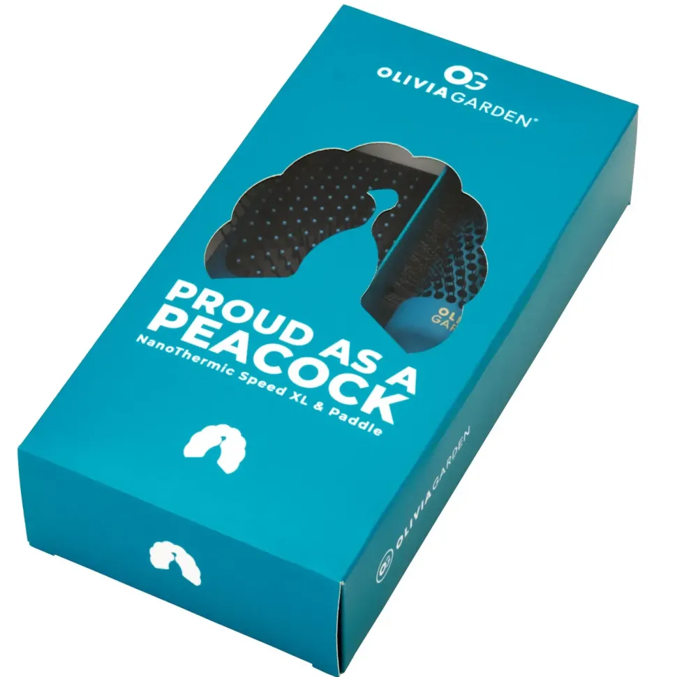 Zestaw prezentowy szczotek do włosów Peacock + Holiday Brush podróżna szczotka złota