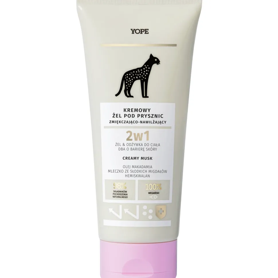 Zmiękczająco-nawilżający kremowy żel pod prysznic Creamy musk 200ml